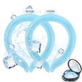 2 Pack Neck Cooling Tube with Insulated Cooling Bag, Reusable PCM Ice Ring - color: Blue*2