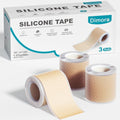 Dimora Silicone Tape 3 Rolls, 1.6 x 59 Inch Each - color: Beige-Silicone Tape 3 Rolls