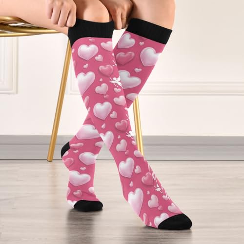 Wusikd Cute Penguin Compression Socks for Women and Men Circulation Long Socks for Athletic Running 1 - color: Multi 37