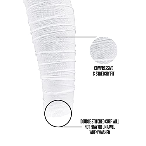 Nxtrnd Football Leg Sleeves, Calf Sleeves for Men & Boys, Sold as a Pair - color: White, size: One Size