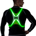 LED Reflective Vest, Light Up Running Vest, Rechargeable Reflective Running Gear for Walking Running Cycling at Night, Adjustable for Men Women - size: Large