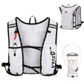 JEELAD Hydration Backpack Lightweight Vest for Hiking Trail Running Gear Cycling Marathon for Women Men - color: E - White (10L) - with 1.5L PEVA Water Bladder