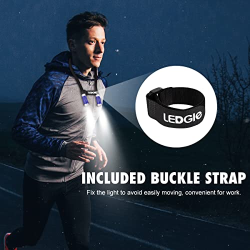 Rechargeable, Hands-free Neck Book Lamp with 4 LED Bulbs, 4 Adjustable Brightness, USB Cable Included for Reading in Bed or Car - color: Navy Blue