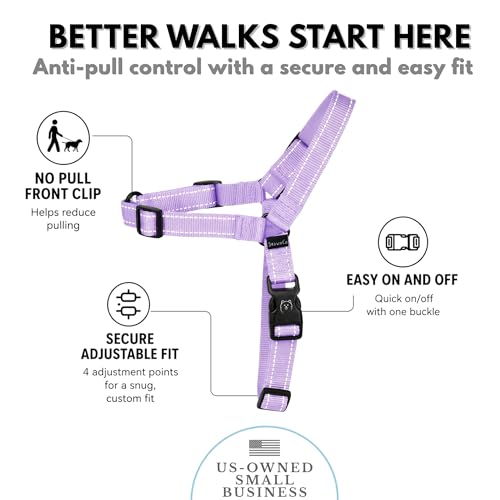 ShawnCo Dream Walk Pro No-Pull Dog Harness (ICY Lilac, Small) - color: Icy Lilac, size: Small