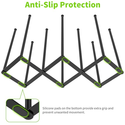 Collapsible Bottle Drying Rack, Foldable Baby Bottle Drying Rack, Portable Drainer Stand Holder for Water Bottles, Cup, Reusable Silicone Bag, Cutting Board (Black) - color: Black