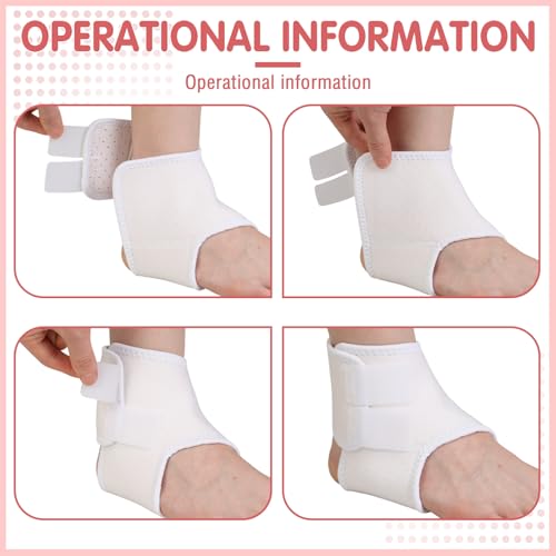 Tarpop 2 Pairs Kids Ankle Brace, Compression Sleeves, L+M, White - color: White, size: Medium,Large