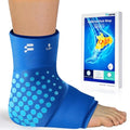 Ankle Ice Pack Wrap, Long-Lasting Cold Compression for Ankle Recovery - color: Blue, size: M