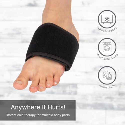 NatraCure Cold Therapy Wrap (Regular) with 14" Strap - 2 Pack - Small Reusable Gel Ice Pack Compress for Injuries and Pain Relief, Hand, Arch of Foot, Wrist, Elbow, Arthritis, Neuropathy - 715 CAT2PK - size: 3x5 Inch (Pack of 2)