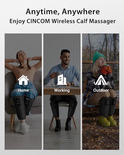 CINCOM Cordless Leg Massager with Heat and Air Compression - style: Heated