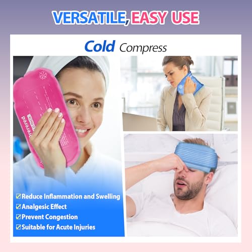 Reusable Cold Ice Packs for Injuries,3-Piece Set - color: 3pcs-blue