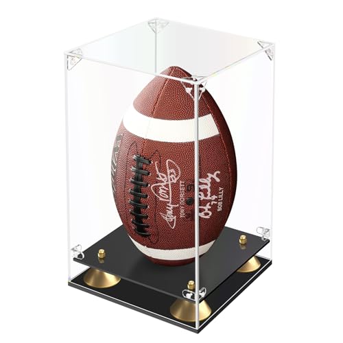KOLIPI Football Display Case, Full Size Acrylic Football Case, 8x8x12.5 in - size: 8 x 8 x 12.5 inches