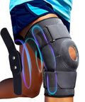 Hinged Knee Brace - Relieves ACL, MCL, Meniscus Tear, Arthritis, Tendon Pain - Open Patella Design with Dual Metal Side Stabilizers - Support for Running, jogging, For Men and Women (Large) - size: Large