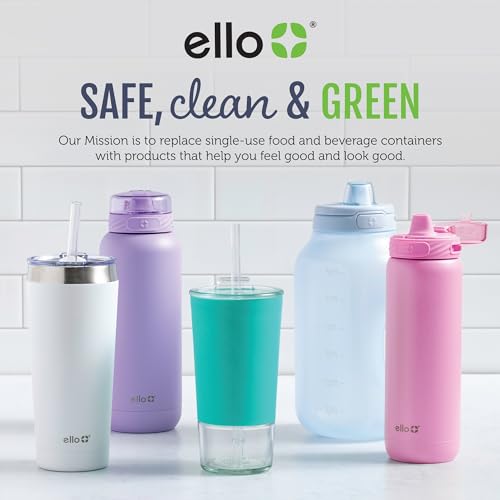 Ello Crossbody Sling Water Bottle Bag | Fits 24oz | Pockets, Adjustable Strap, Drawstring Fastener, Machine Washable - color: Petal Cascade