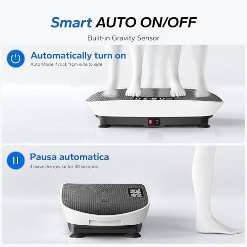 MERACH CV30 Pro Curved Vibration Plate Exercise Machine, Powerful & Quiet - color: Black White