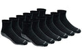 Dickies Men's Dri-Tech Moisture Control Quarter Socks, Available in M-XXL (6, 12, 18 Pairs) - color: Black (12 Pairs), size: X-Large