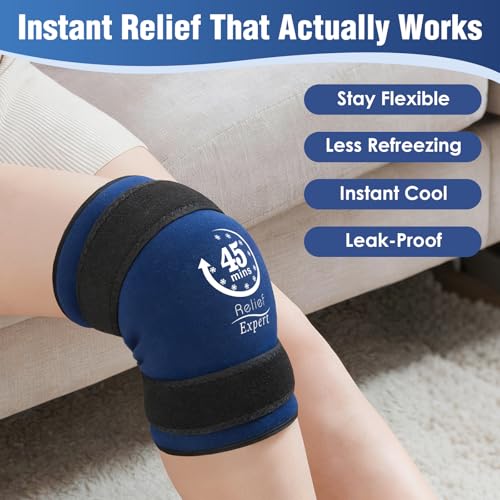 Relief Expert 45-Minute Knee Ice Pack Wrap,Long-Lasting Cold Therapy - style: 1 Pack