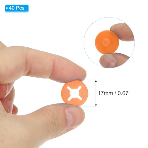 PATIKIL Running Bib Race Clips, 40 Pcs Race Fastener Race Number Buckle Fixing System Marathon Number Buckles Fasteners Holders for Runners Field, Orange - color: Orange