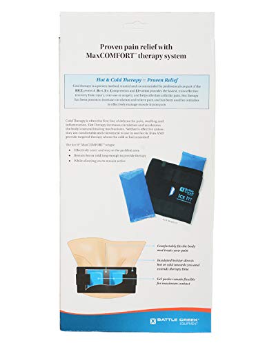 Cold & Hot Therapy System Ice Pack Wrap - Ice It MaxCOMFORT (Knee (512) Ideal for Pain Relief, Recovery from Physical Activity, and Every Day use. - from Battle Creek Equipment