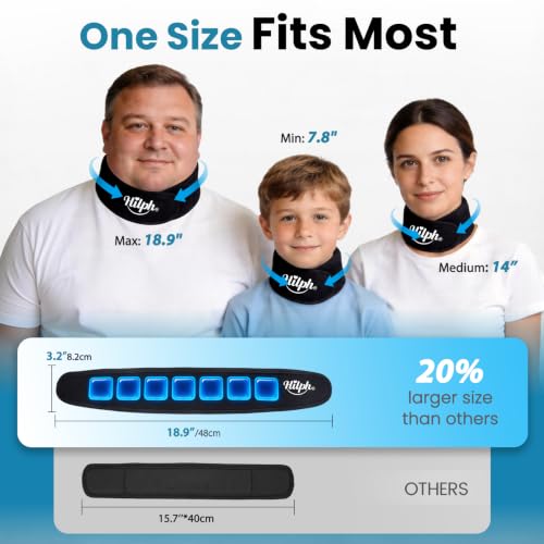 Hilph Neck Ice Pack Wrap, 45-Min Cooling for Tonsillectomy & Sore Throat - color: Black