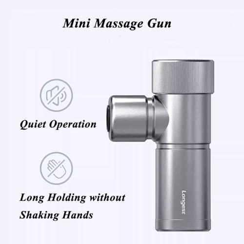 LONGEST Mini Massage Gun for Pain Relief, 4 Heads, Blue - color: 3. Blue