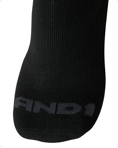 AND1 Mens Athletic Crew Socks 24 Pack Cushioned Comfort Socks - color: Heather Gray/Black