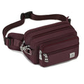Fanny Pack for Women, Fashion Crossbody Waist Bag with 5 Zipper Pockets, Lightweight Adjustable Strap Chest Bag for Travel Hiking Running (Grape purple) - color: Grape purple
