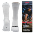 Move Compression Socks 25-35mmHg for Basketball & Running, Crew Socks - color: White, size: X-Large