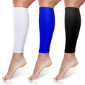 Sintege 3 Pairs Calf Compression Sleeves Women Men, S, Black, White, Blue - color: Black, White, Blue, size: Small