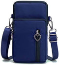 Women Small Crossbody Bag Cell Phone Purse Shoulder Pouch Armband Wallet Case Handbag for iPhone Samsung Google Pixel - color: Blue