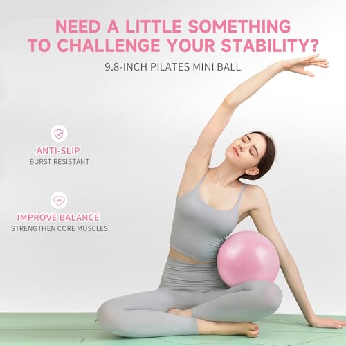 Pilates Essential Kit - Home Pilates Equipment Set - with Toning Pilates Ring & Long Resistance Bands & 3 Level Pilates Loop Bands & Soft Pilates Ball & Pilates Grip Socks