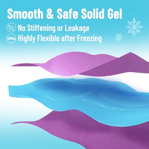 Cooling Eye Mask for Puffy Eyes, Ice Eye Pack After Surgery Relief - Reuable Cold Compress for Dry Eye - Comfortable Perfect Fit Gel Sleep Mask, Purple of 3D - color: Purple of 3d