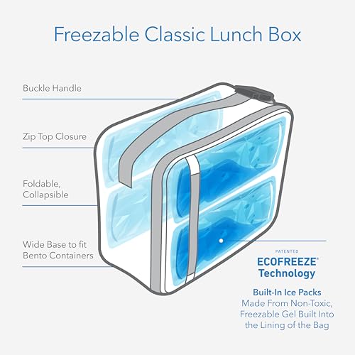 PackIt Freezable Classic Lunch Box, City Charcoal - color: City Charcoal