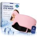 Cooling Gel Eye Mask for Puffy Eyes, Migraine & Headache Relief, Full Eye-Area Cold Compress for Eyes & Temples, FSA Eligible HSA Reusable Eye Ice Pack for Swelling & Post-Surgery Recovery - color: Pink
