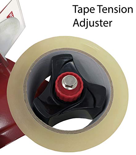 Clipco Tape Gun Retractable Safety Blade Tape Included (3-Pack) (Red-Black)