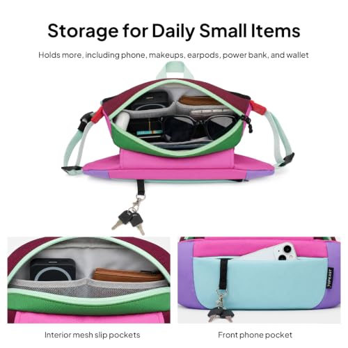TOPEAST Waist Pack Large Capacity Fanny Pack with Water Bottle Pocket - color: Multicolor