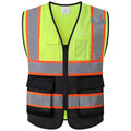 Hi Vis Reflective Safety Vest for Men Women,EK175,Yellowblack,M - color: Yellowblack, size: Medium