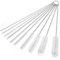 CiaraQ Bottle Cleaning Brushes, 9.8 Inch Nylon Tube Brush Set - color: White, size: 9.8 Inch (10pcs)