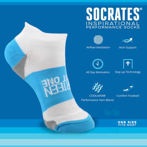 Gone For a Run Motivational Ankle Running Socks - Affirmation Runners Gifts - color: 13.1 (Baby Blue)