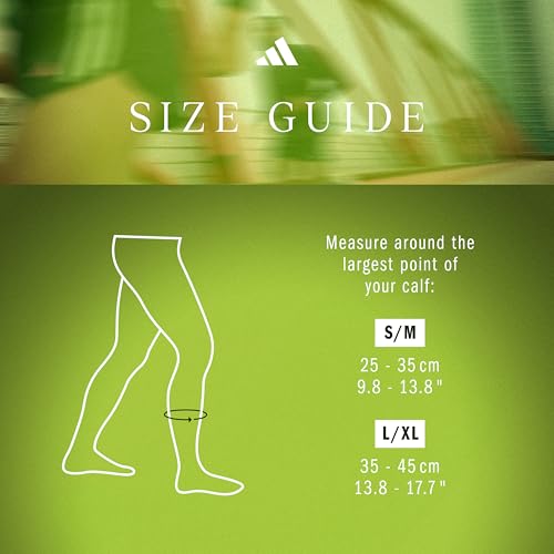 adidas Compression Calf Sleeve - color: Lucid Lemon, size: Large-X-Large