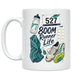 800M Runner Life Mug - Hand-Drawn Track Design - 11 oz Ceramic