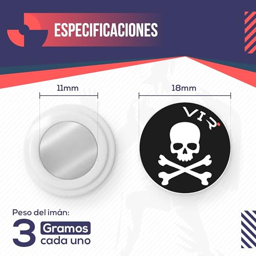 4 Race Bib Magnets for Runners, Race Bib Clips, No Pins, Skull - color: Skull