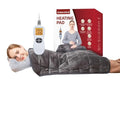 Ambershine 17''x33'' Weighted Heating Pad, 5.2lbs with 12 Temperature Settings & 4 Auto-Off Timers, Pain Relief for Back/Neck/Shoulders/Abdomen/Legs(Dark Grey) - color: 02-dark Grey