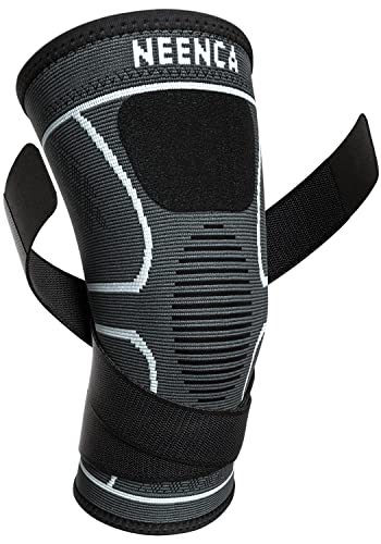 Compression Knee Brace for Women & Men - 2 Pack with Adjustable Straps - color: 2 Pack - Gray, size: Medium
