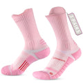 Coolmax Running Socks for Women Stay Dry Cloud Cushioned Compression - color: Candyfloss, size: 11-14
