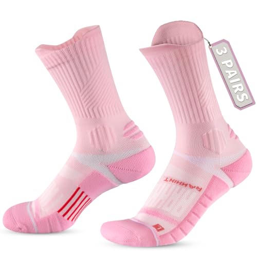 Coolmax Running Socks for Women Stay Dry Cloud Cushioned Compression - color: Candyfloss, size: 8-11