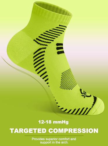 Trusiel Ankle Compression Socks for Women Running Moisture Wicking 5 Pairs - color: Violet, size: 9.5-12