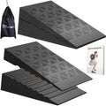Squat Wedge Height Adjustable Slant Board for Heel Elevated Squats Calf Stretcher Block Enhance Mobility And Strength Performance - color: A: Dark-Rubber-3Heights