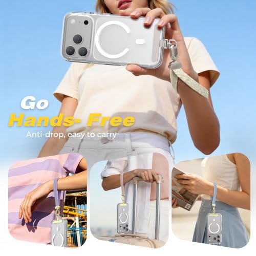 Stretchy Phone Wrist Strap, with 360° Rotatable Metal Tab - color: Light Purple