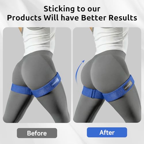 MANUEKLEAR Non-Slip Blood Flow Restriction Bands, BFR Booty Bands for Women - color: Blue