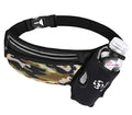 Running Belt Sport Waist Pack/Pouch w/Water Bottle Holder Hydration Fanny Pack Reflective Stripes Cellphone Storage Earphone hole for Dog walker Hiking Travel Adjustable Women/Men (Black/Camouflage) - color: Black/Camouflage